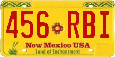 NM license plate 456RBI