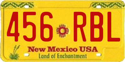 NM license plate 456RBL