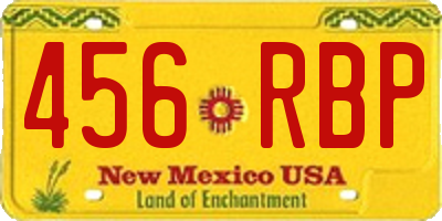 NM license plate 456RBP