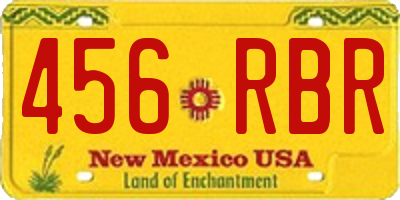 NM license plate 456RBR