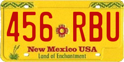 NM license plate 456RBU