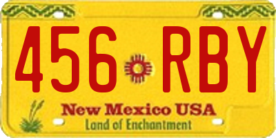NM license plate 456RBY