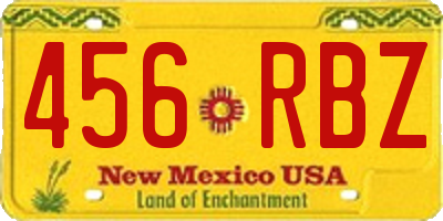 NM license plate 456RBZ