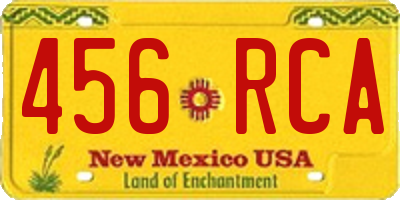 NM license plate 456RCA