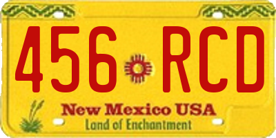 NM license plate 456RCD
