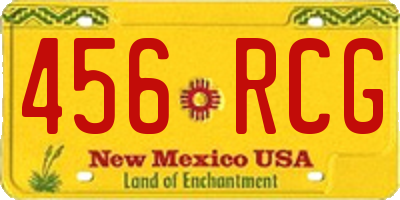 NM license plate 456RCG