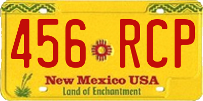 NM license plate 456RCP