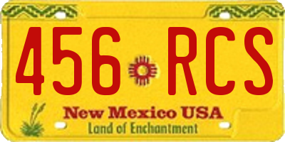 NM license plate 456RCS