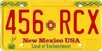 NM license plate 456RCX