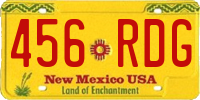 NM license plate 456RDG