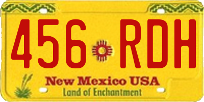 NM license plate 456RDH