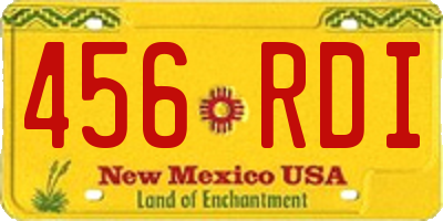 NM license plate 456RDI
