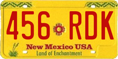 NM license plate 456RDK