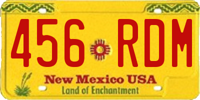 NM license plate 456RDM