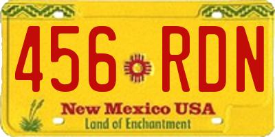 NM license plate 456RDN