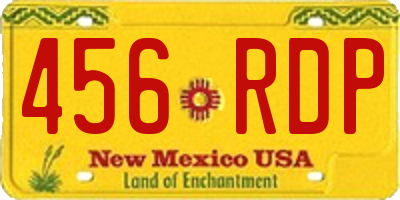 NM license plate 456RDP