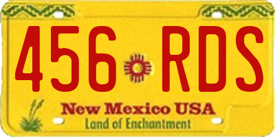 NM license plate 456RDS