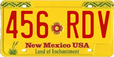 NM license plate 456RDV