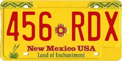 NM license plate 456RDX