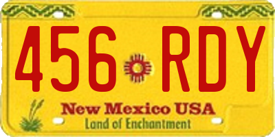NM license plate 456RDY