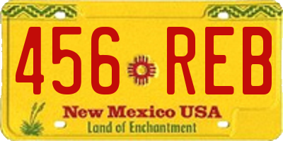 NM license plate 456REB