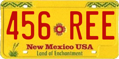 NM license plate 456REE