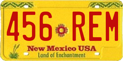 NM license plate 456REM