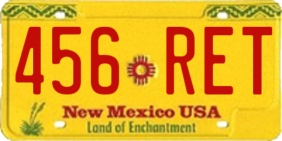 NM license plate 456RET