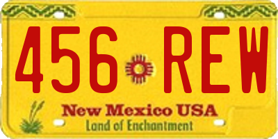 NM license plate 456REW