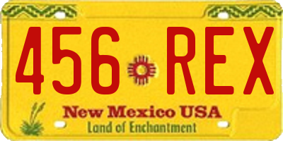 NM license plate 456REX