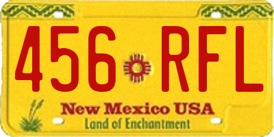 NM license plate 456RFL