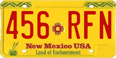 NM license plate 456RFN