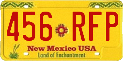 NM license plate 456RFP