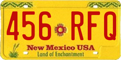 NM license plate 456RFQ