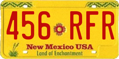 NM license plate 456RFR