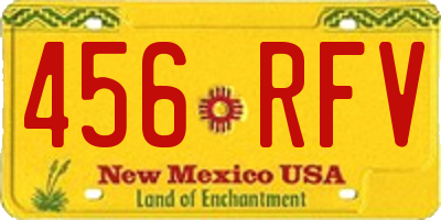 NM license plate 456RFV