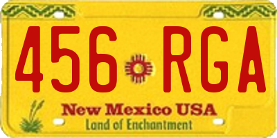 NM license plate 456RGA