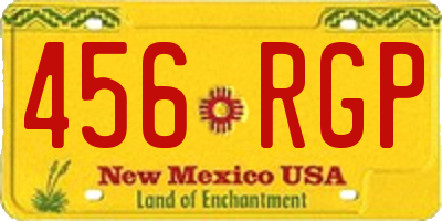 NM license plate 456RGP