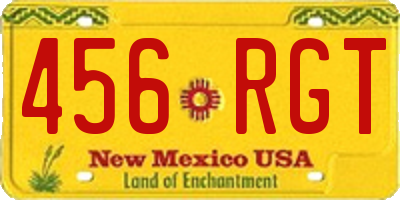 NM license plate 456RGT