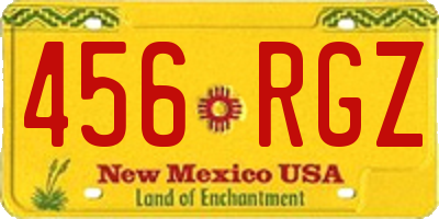 NM license plate 456RGZ