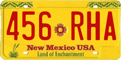 NM license plate 456RHA