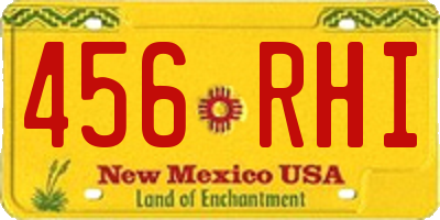 NM license plate 456RHI