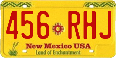 NM license plate 456RHJ