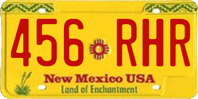 NM license plate 456RHR