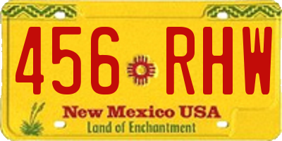 NM license plate 456RHW