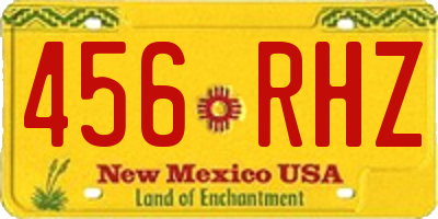 NM license plate 456RHZ