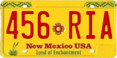 NM license plate 456RIA