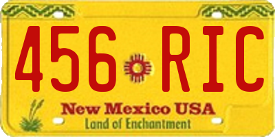 NM license plate 456RIC