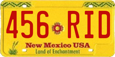 NM license plate 456RID
