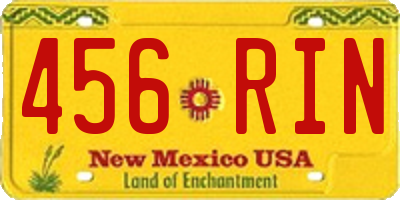 NM license plate 456RIN